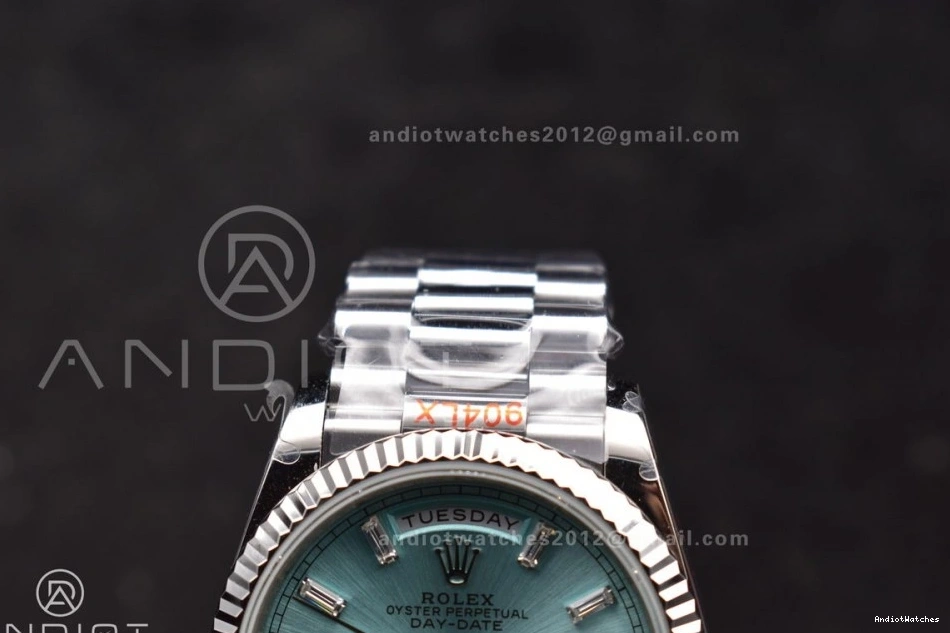 V5 vr3255 QF with Light (Gain Steel Weight) Diamond Bracelet 904L on Blue SS President Best 36 Edition Stick DayDate 682 NewStyle Dial 0426